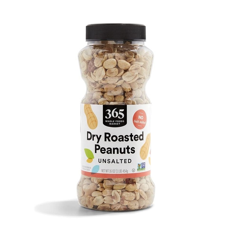 Dry Roasted Unsalted Peanuts 16 Oz Resealable Bag Snack Recipe Healthy