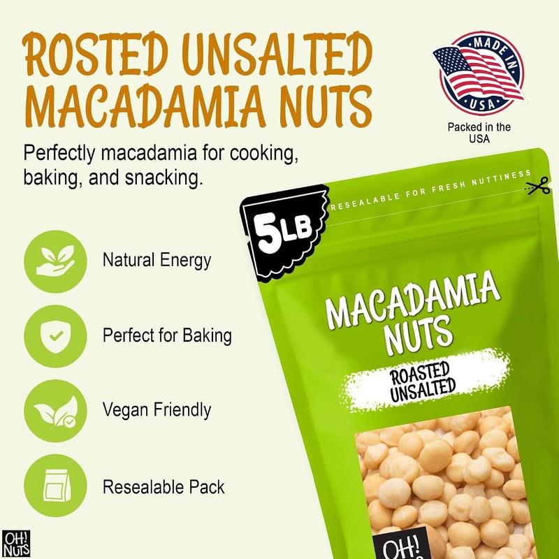 Keto Paleo Snack: Dry Roasted Macadamia Nuts gallery