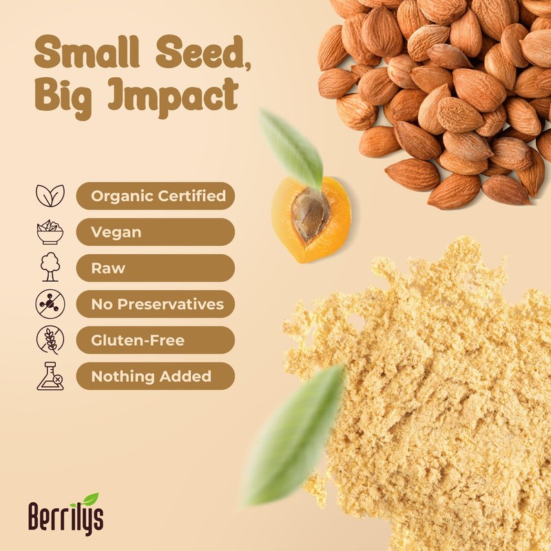 Organic Bitter Apricot Kernel Powder Extract, Raw, NonGMO and Vegan, 16 oz ... gallery