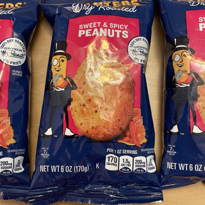 New Bundle Of 3 Planters Sweet & Spicy Dry Roasted Peanuts 6oz Each Camp School gallery