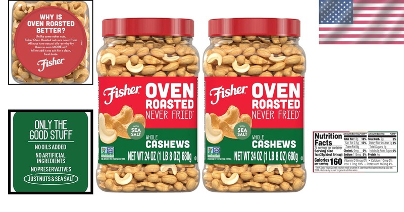 Sea Salt Cashews, 24oz, , Gluten-Free x2 gallery