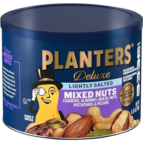 Mixed Nuts Lightly Salted 8.75 oz Canister Reduced Sodium Kosher Roasted Snack gallery