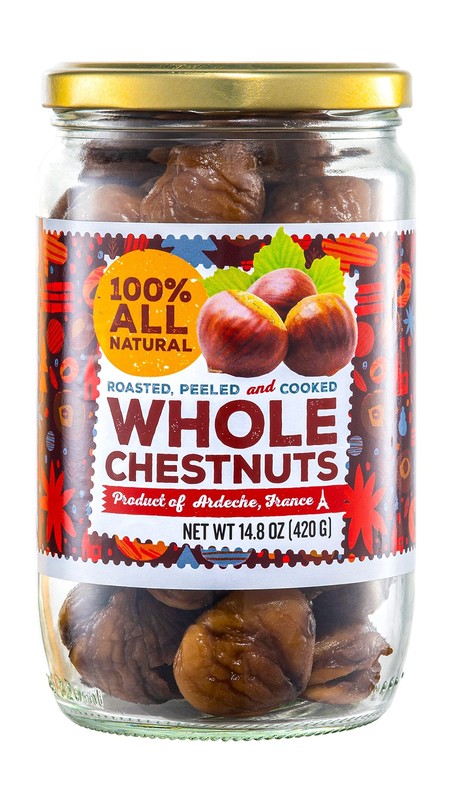 Chestnut Jar Chestnuts From Ardeche France Whole Roasted Chestnuts Peeled and…