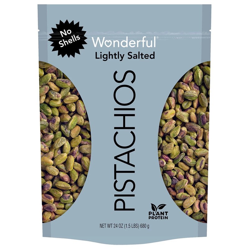 Wonderful Pistachios Roasted and Lightly Salted, No Shells (24 Ounce)