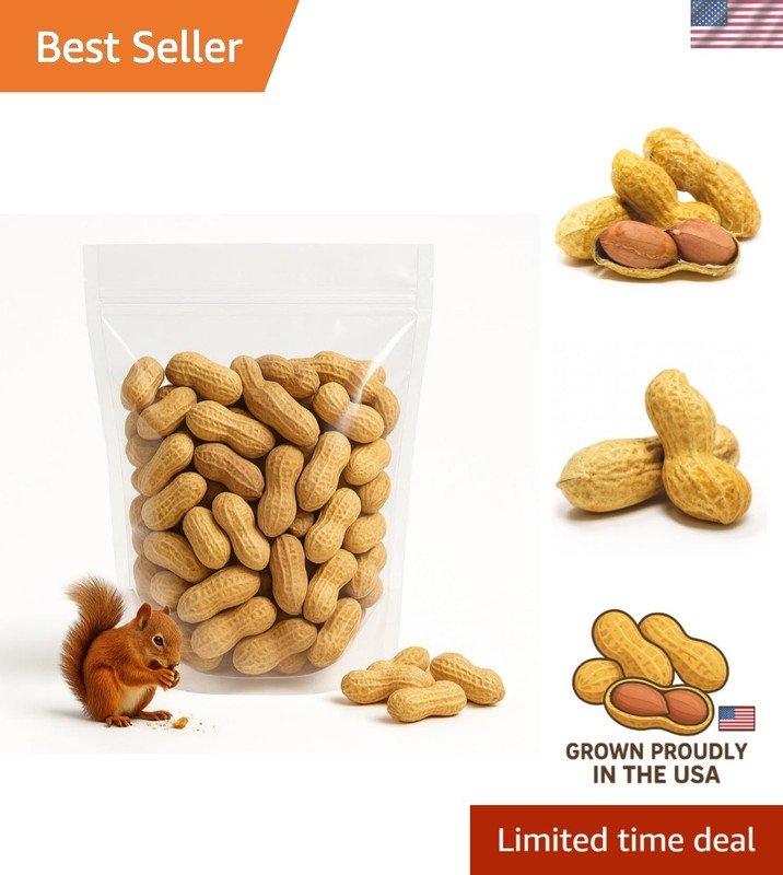 Sky Raw Peanuts in Shell, 2.5lb – Jumbo Unsalted Nutrition for Squirrels