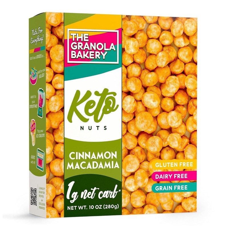 Gluten-Free Low Carb Cinnamon Macadamia Nuts | 10 Oz Delight for All Ages gallery