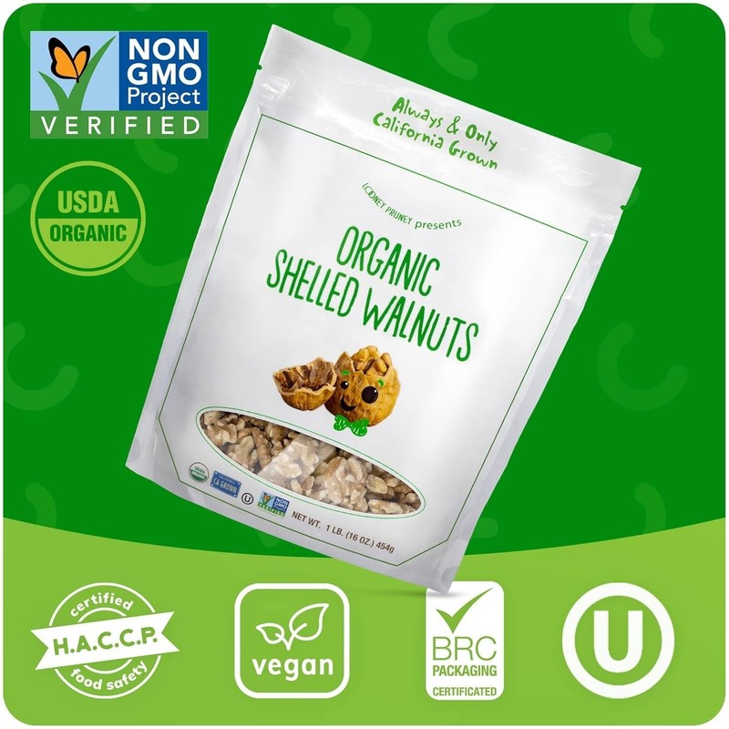 Organic Walnuts Unsalted 2 Pack 2LBS/16oz bags Natural Shelled Walnut Halves ... gallery
