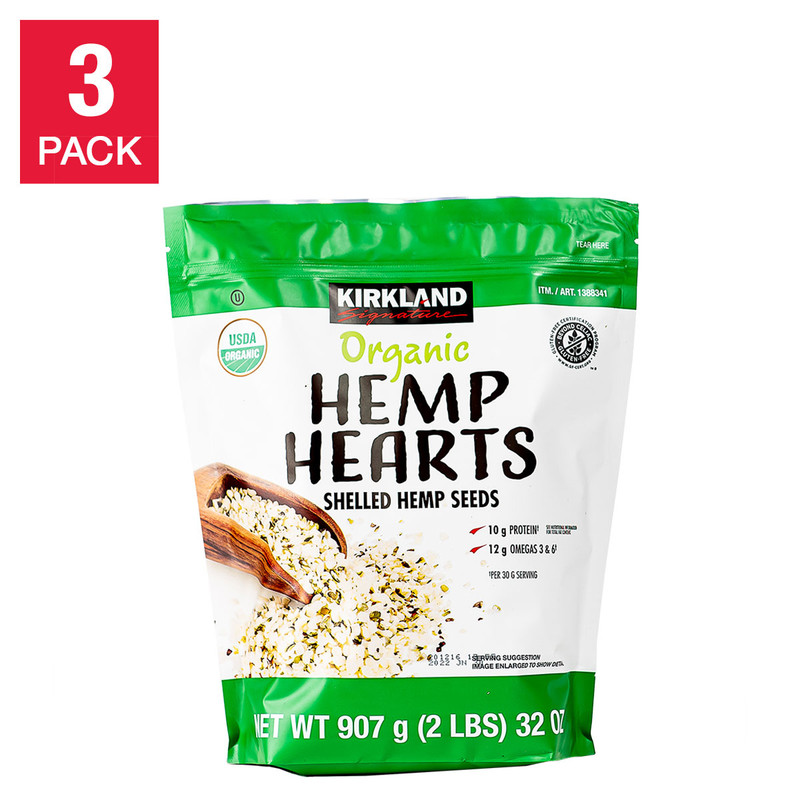 Kirkland Signature Organic Hemp Hearts, USDA Organic, 3-Pack (6 Lbs Total)