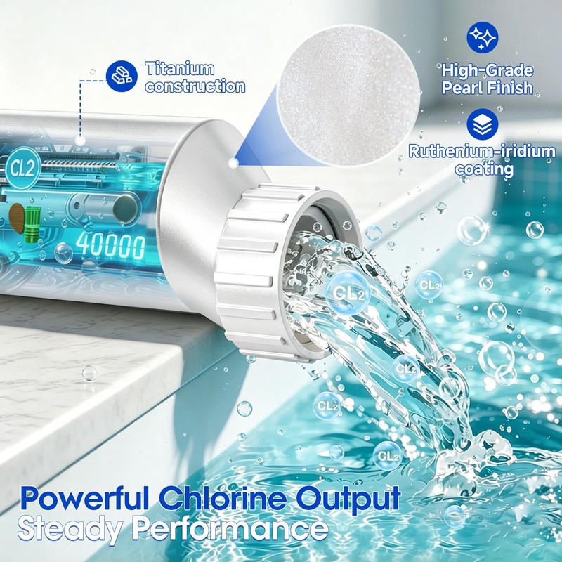 Salt Cell for Hayward T-C-3, 15,000 Gallon Pool, Durable Titanium Core, with ... gallery
