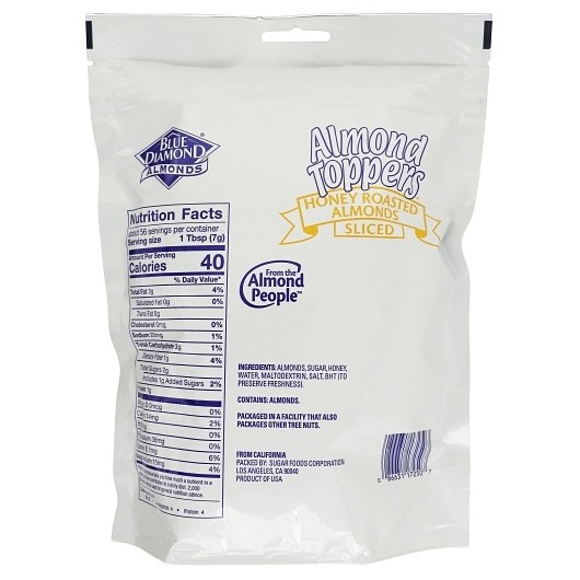 Blue Diamond Almonds Toppers Honey Brown Sugar, 14 Ounce, 10 Per Case gallery