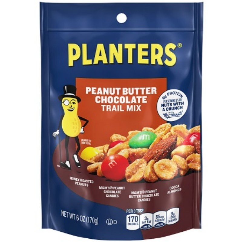 12x Planters Peanut Butter & Chocolate Trail Mix Candy Snack Bar Lot Bulk 6oz