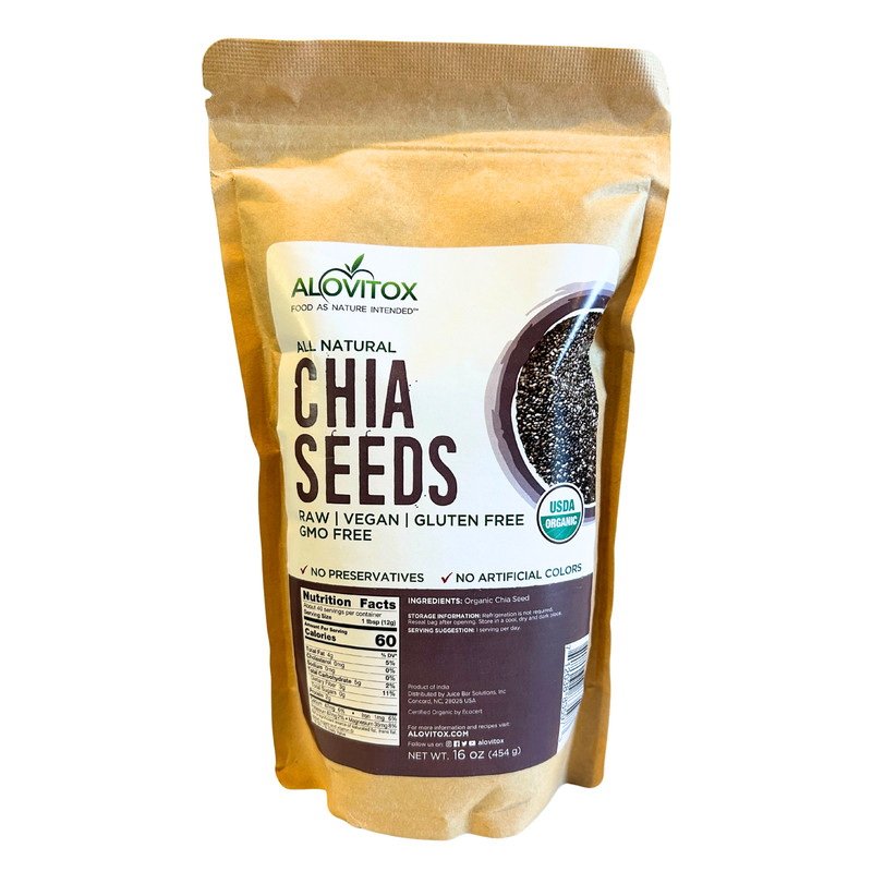 ALOVITOX Organic Chia Seeds – 16 oz