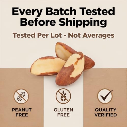 Premium Wild Harvested Raw Brazil Nuts 8oz High Selenium Batch Tested Peanut Bag gallery