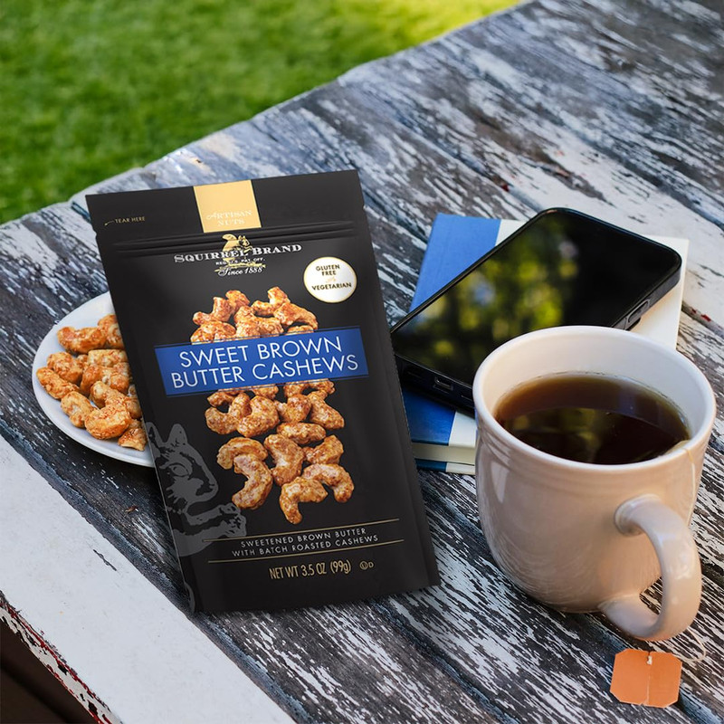 Sweet Brown Butter Cashews, 3.5 Oz Resealable Bag, Gluten Free, Vegetarian, Prem gallery