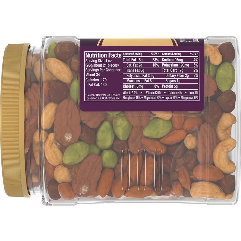Delicious Salted Mixed Nuts Plant-Based Protein Kosher Party Snack 34oz New gallery