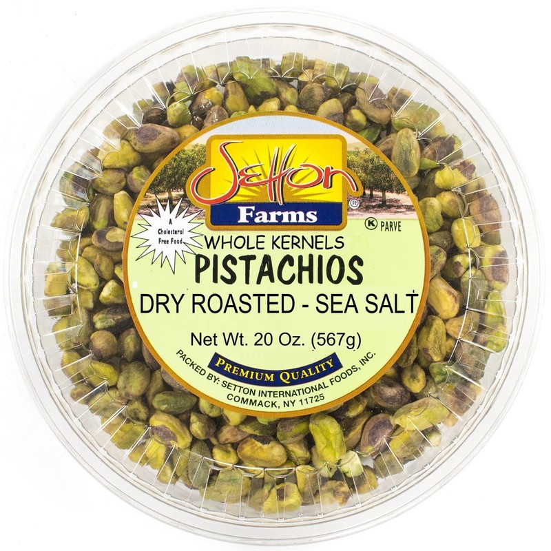 Setton Farms Shelled Pistacho Kernels, Whole Dry Roasted 20 Ounce (Pack of 1)