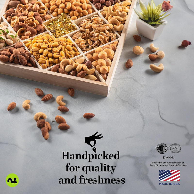 Gourmet Collection - Holiday Christmas Mixed Nuts Gift Basket 12 Assortments gallery