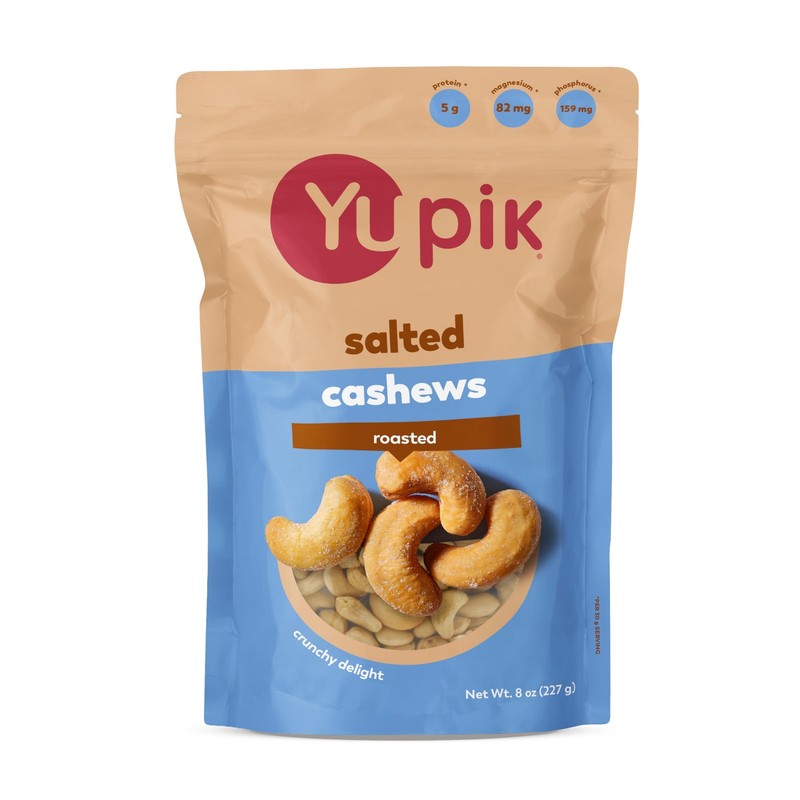 Roasted Salted Whole Cashews, 8 Oz, Gluten-Free, Kosher, Crunchy Cashews with…