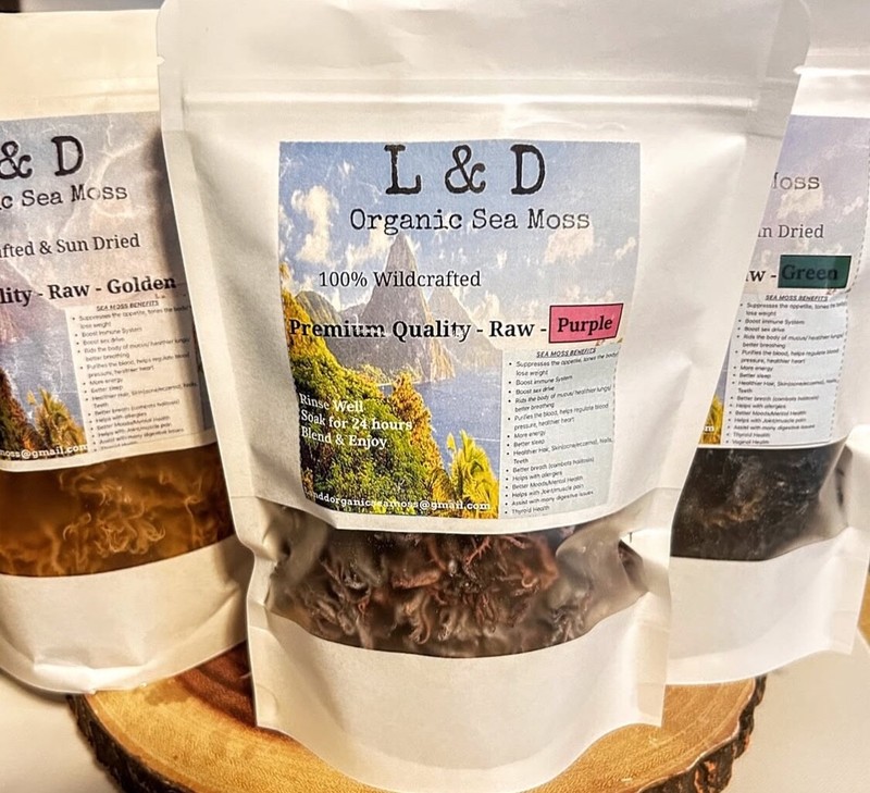 4oz Raw Organic Purple Sea Moss from St Lucia