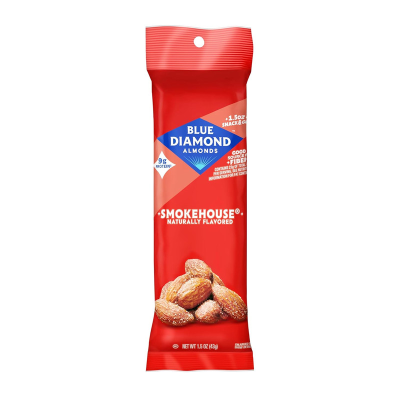 , Smokehouse Flavored Snack Nuts, Single Serve Bags (1.5 Oz. Tubes, Pack of 12)