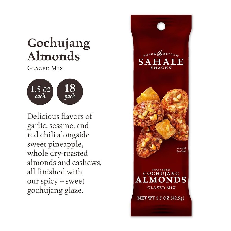 Sahale Snacks Gochujang Almonds Glazed Mix 1.5oz 18 Pack gallery