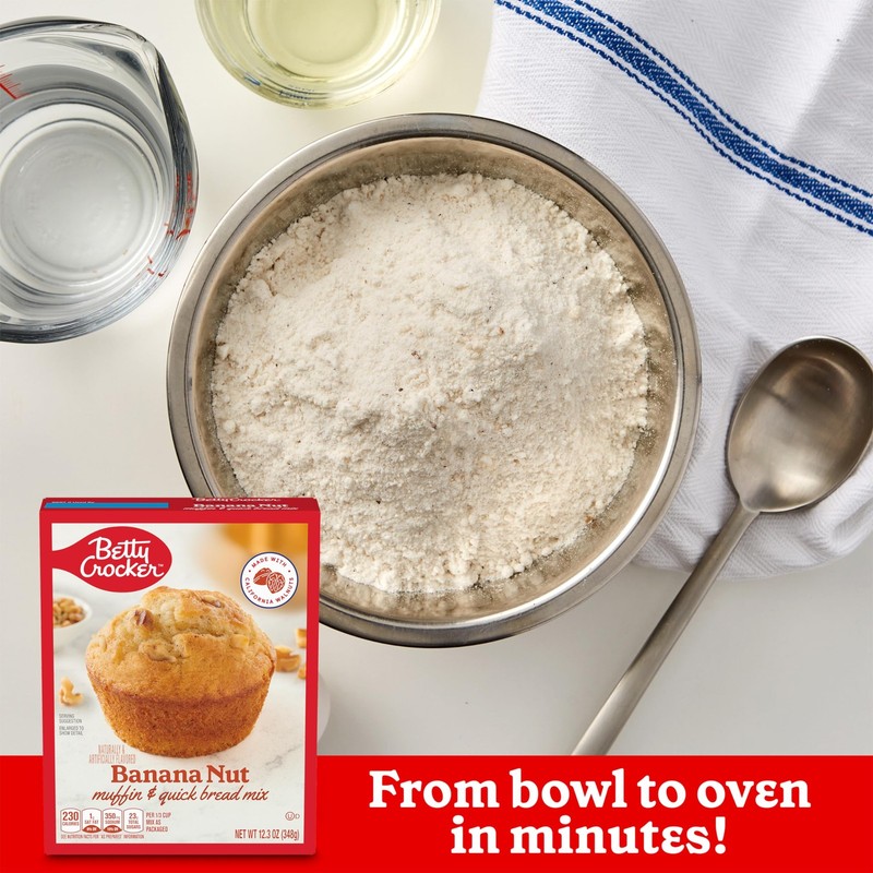 Betty Crocker Banana Nut Muffin and Quick Bread Mix, 12.3 ounce (Pack of 12) gallery