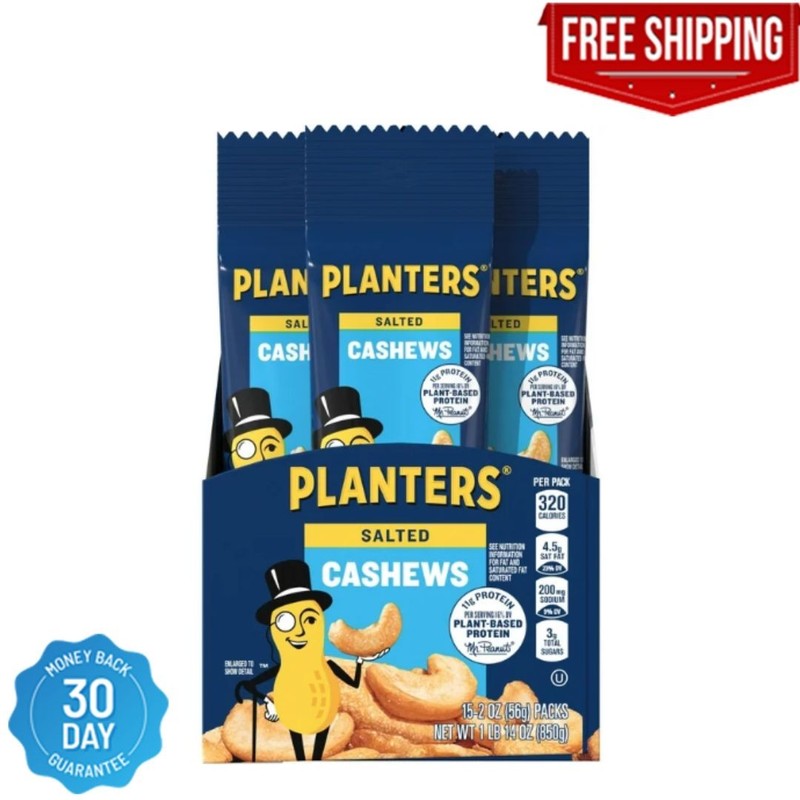 Planters Salted Cashews, 1.5 oz., 18 pk.