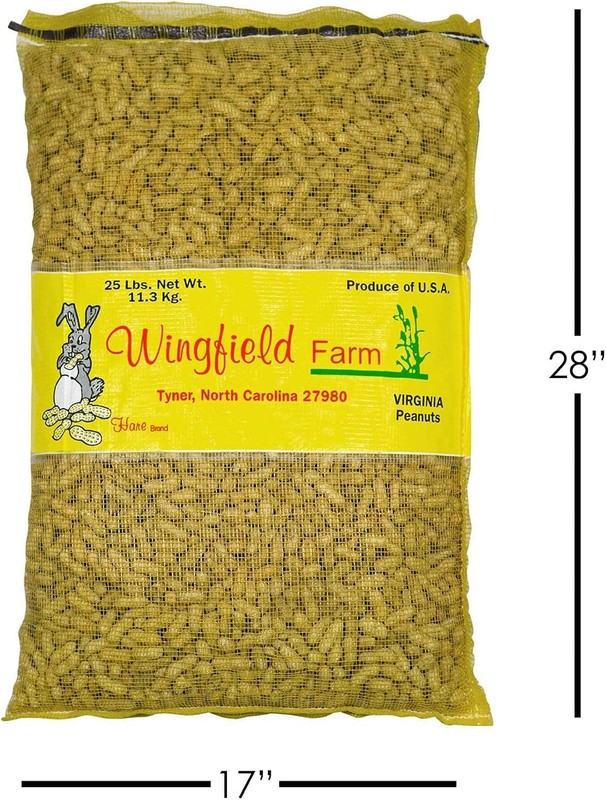 WINGFIELD-25 25 lb Virginia in Shell Animal Peanuts 25lb Bag Wildlife Yellow gallery