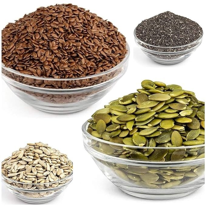 Dry Fruit Hub Healthy Seeds Mix Combo – Chia, Flax, Pumpkin & Sunflower Seeds gallery