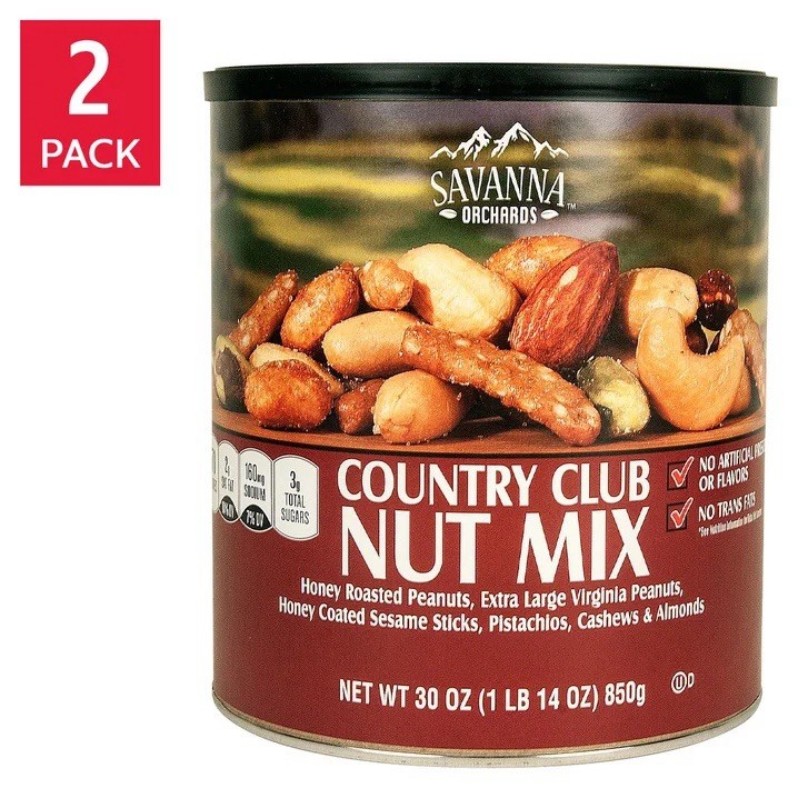 Savanna Orchards Country Club Mix 30 oz 2-Count Snack Mix Party Pack