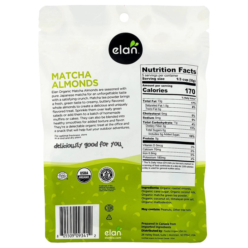 Organic Matcha Almonds , 5.6 oz (160 g) gallery