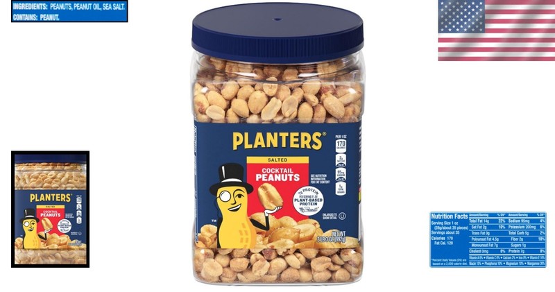 Bulk 35oz Salted Peanuts - Perfect for Parties and Everyday Snacking gallery