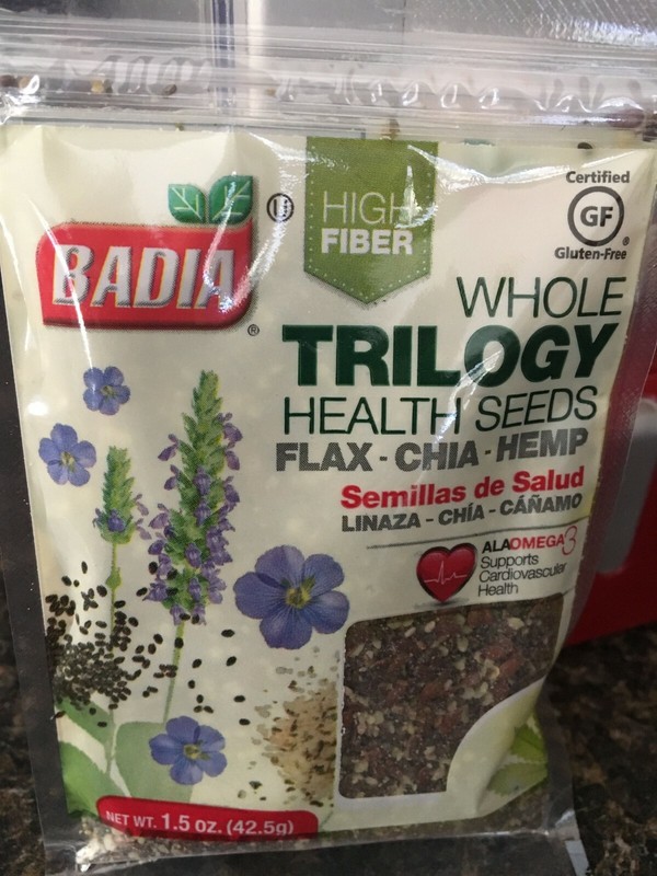 Badia® Whole Trilogy Seeds Flax, Chia & Hemp Health Seed 1.5 oz (42.5 g) 3 Pack gallery