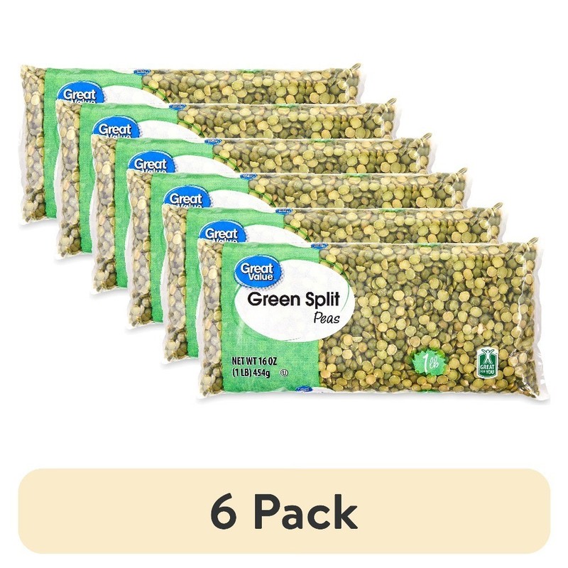 Green Split Peas 6 Pack of 1 lb Bags Bulk Dried Peas for Cooking Soup