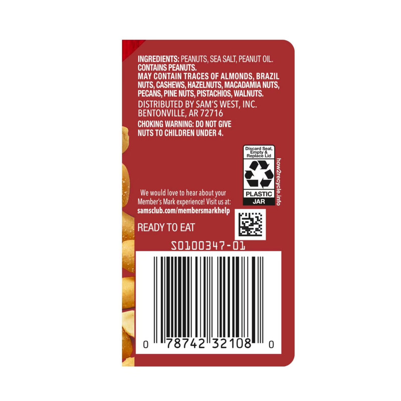 Member's Mark Extra Large Virginia Peanuts, 34.5 oz _ Great Price gallery