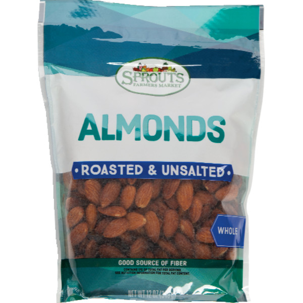 Sprouts Roasted Unsalted Whole Almonds