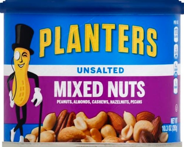 Mixed Nuts Unsalted 10.3 oz Canister Pack of 4 Plant-Based Protein Snack gallery
