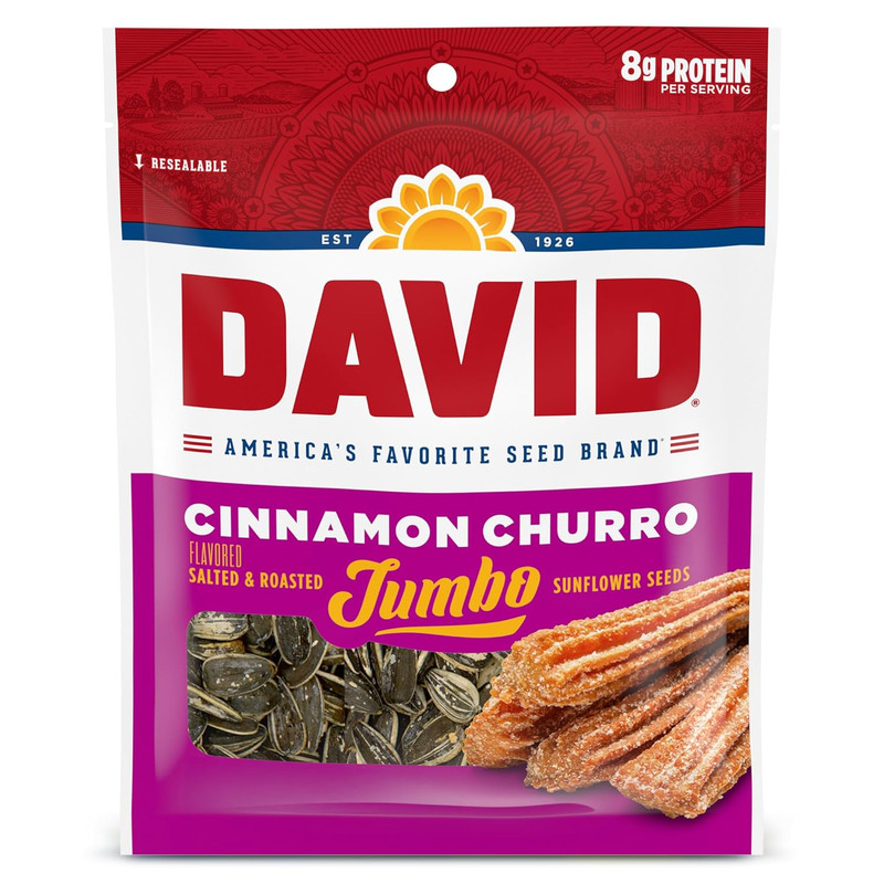 Jumbo Sunflower Seeds, Cinnamon Churro Flavor, Father's Day Baseball Snack for D