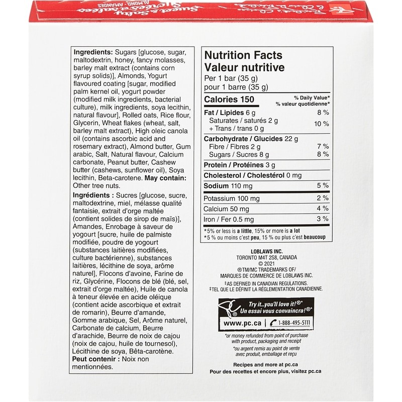 2-Pack President's Choice Sweet and Salty Almond Chewy Nut Bars gallery