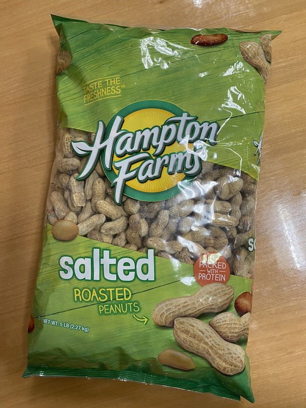 **2 Pack**Hampton Farms Salted In-Shell Peanuts (5 lbs. Each )~Total 10 Lbs