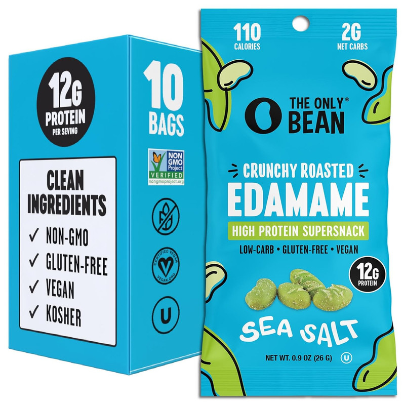 Crunchy Dry Roasted Edamame Snacks (Sea Salt), Healthy High Protein(11G) Keto , gallery