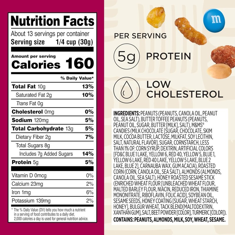 Snak Club Sweet and Salty Trail Mix with Peanuts, Kosher, 24 oz Resealable Bag gallery