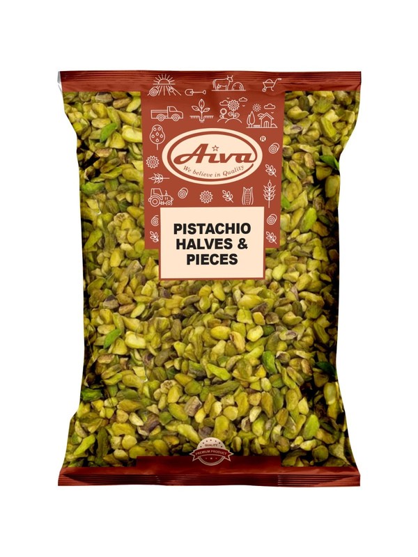 Raw Unsalted Pistachio Halves & Pieces - 1 LB Bulk Nuts for Baking, Cooking, Top gallery