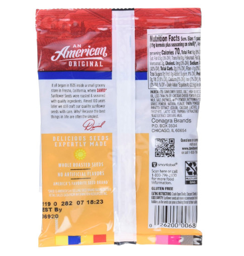 David Sunflower Seeds Nacho Cheese 0.8oz, 36-Bags gallery