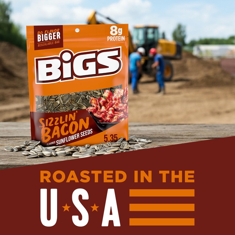 BIGS Sunflower Seeds, Sizzlin' Bacon Flavor, 5.35 oz. Ounce (Pack of 1) gallery
