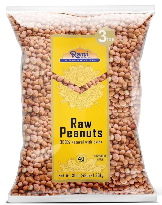 Peanuts Raw Whole Red Skin 3lb Bulk Unsalted Uncooked Kosher Non-GMO USA gallery