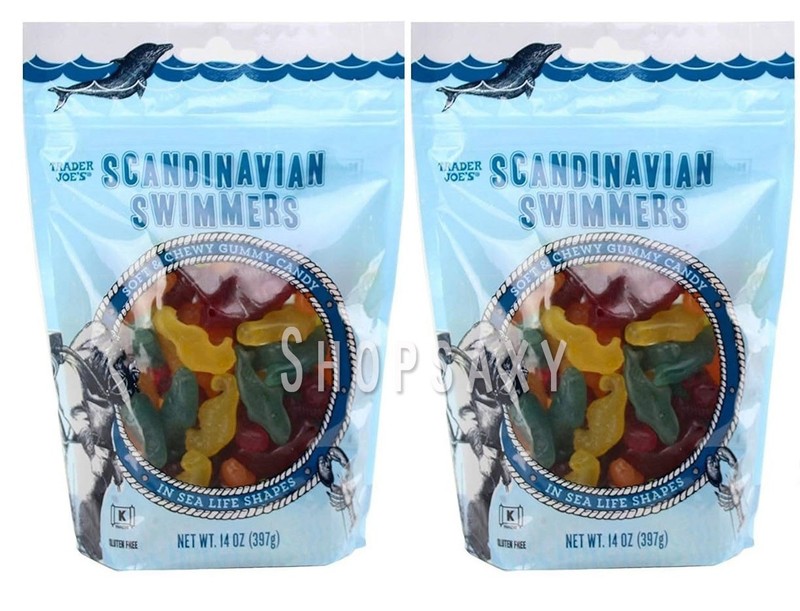2 Pack Trader Joe’s Scandinavian Swimmers Gummy Candy Fish 14oz ea