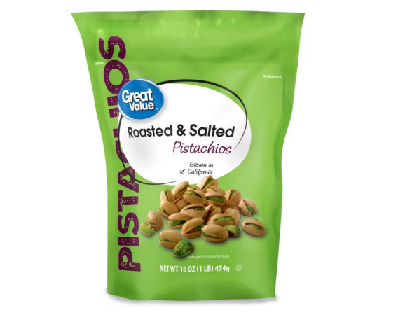 Great Value Roasted & Salted Pistachios, 16 oz Resealable Bag