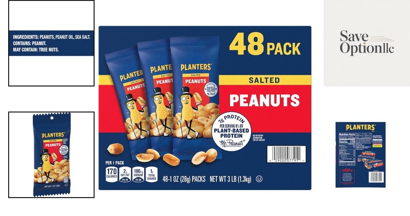 Salted Peanuts in Convenient 1 oz Packs – 48 Individual Kosher Snacks gallery