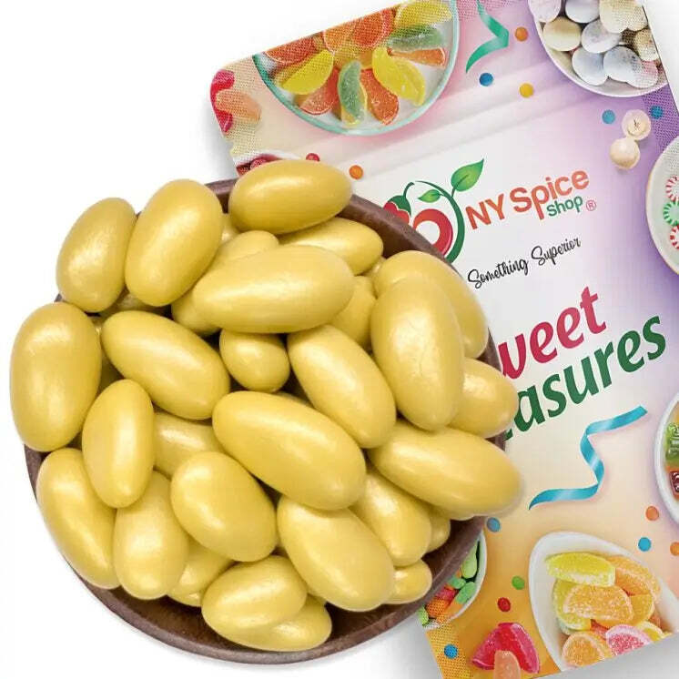 Gold Jordan Almonds, Premium Quality Almonds by NY Spice FREE SHIP gallery